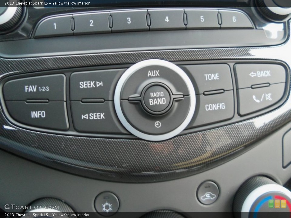 Yellow/Yellow Interior Controls for the 2013 Chevrolet Spark LS #75931369