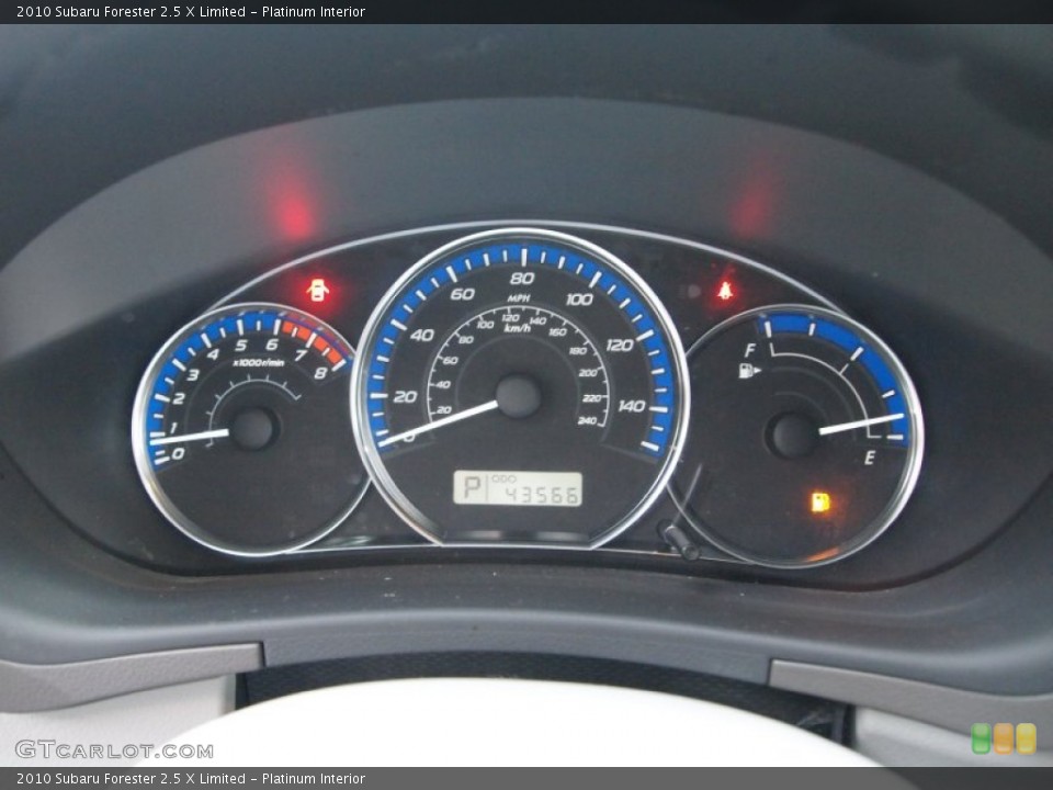 Platinum Interior Gauges for the 2010 Subaru Forester 2.5 X Limited #75932185