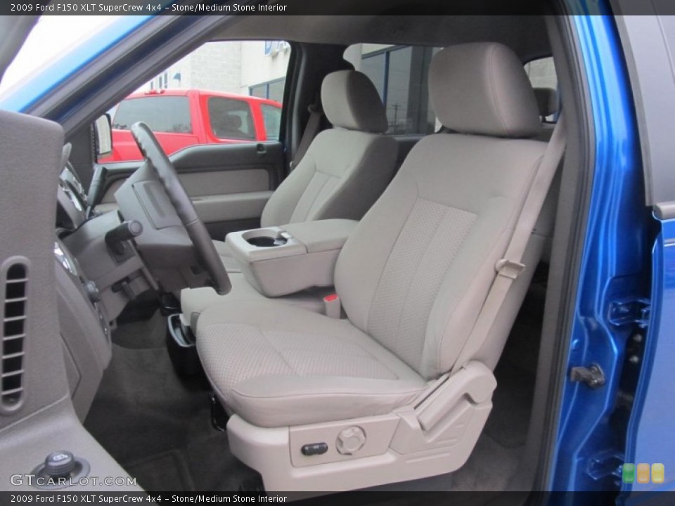 Stone/Medium Stone Interior Front Seat for the 2009 Ford F150 XLT SuperCrew 4x4 #75932404
