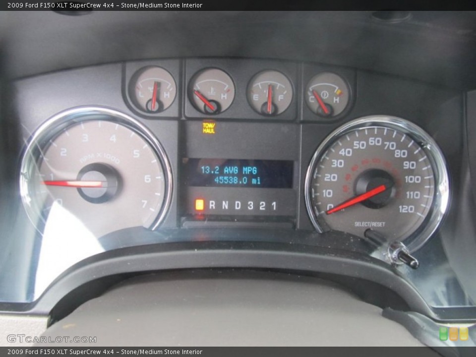 Stone/Medium Stone Interior Gauges for the 2009 Ford F150 XLT SuperCrew 4x4 #75932522
