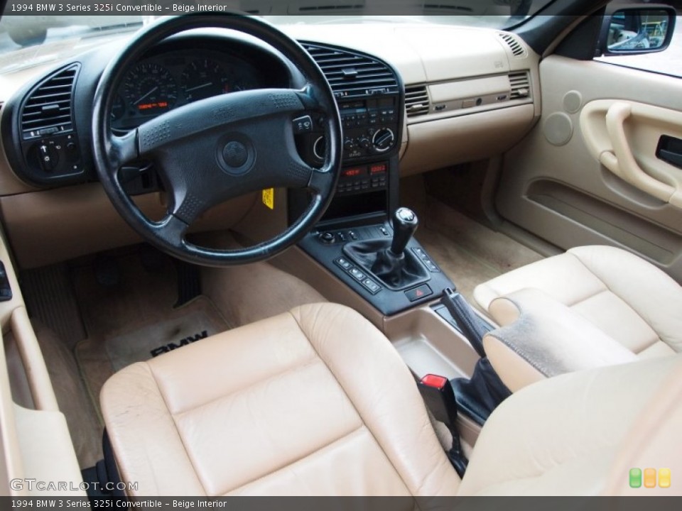 Beige Interior Photo for the 1994 BMW 3 Series 325i Convertible #75933973