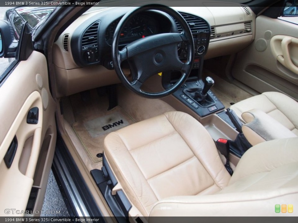 Beige Interior Photo for the 1994 BMW 3 Series 325i Convertible #75933994