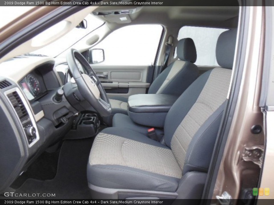 Dark Slate/Medium Graystone Interior Front Seat for the 2009 Dodge Ram 1500 Big Horn Edition Crew Cab 4x4 #75935195