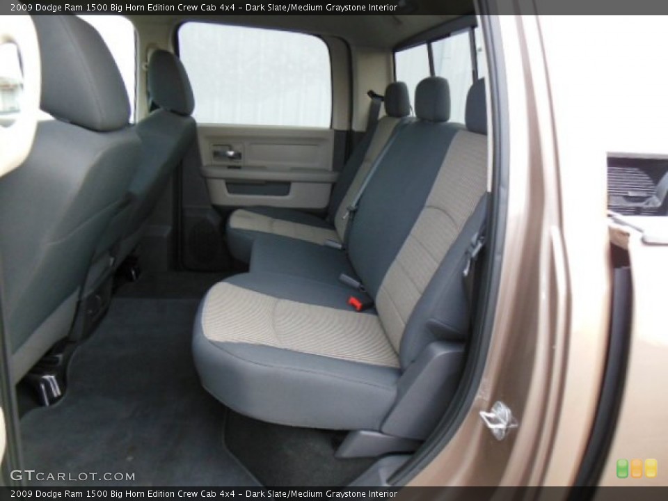 Dark Slate/Medium Graystone Interior Rear Seat for the 2009 Dodge Ram 1500 Big Horn Edition Crew Cab 4x4 #75935230