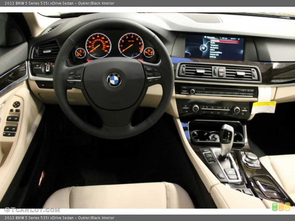 Oyster/Black Interior Dashboard for the 2013 BMW 5 Series 535i xDrive Sedan #75935668