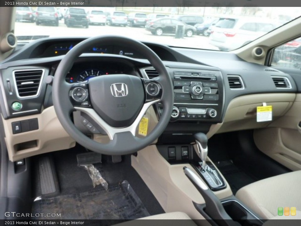 Beige Interior Dashboard for the 2013 Honda Civic EX Sedan #75937671