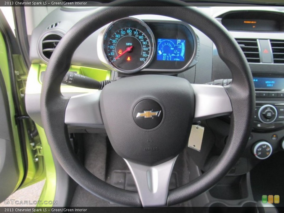 Green/Green Interior Steering Wheel for the 2013 Chevrolet Spark LS #75938241