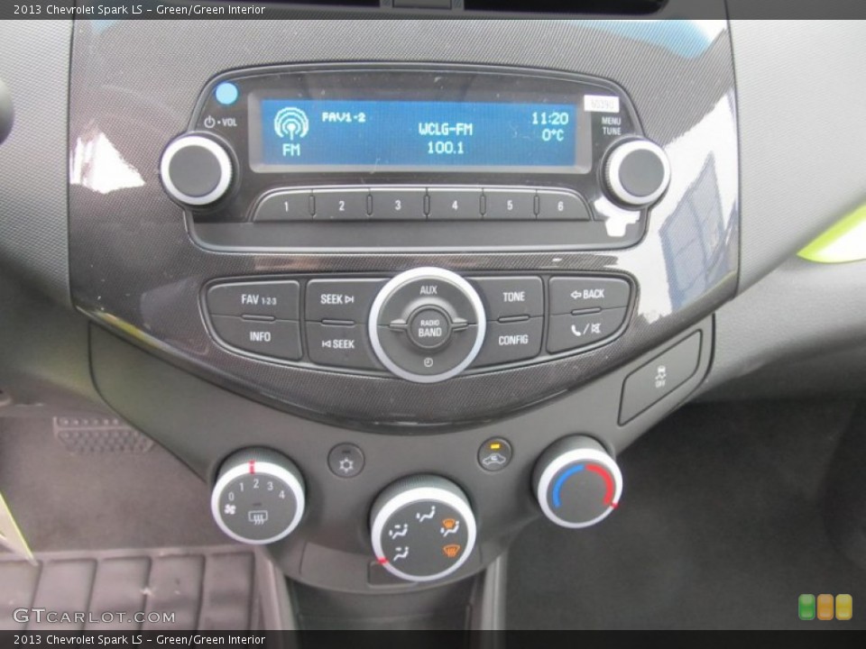 Green/Green Interior Controls for the 2013 Chevrolet Spark LS #75938269