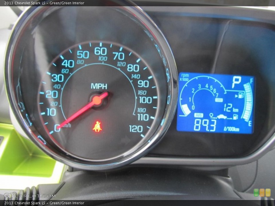 Green/Green Interior Gauges for the 2013 Chevrolet Spark LS #75938332