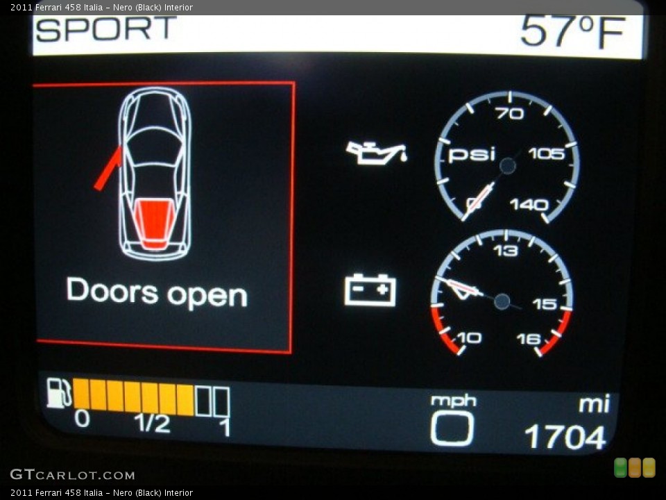 Nero (Black) Interior Gauges for the 2011 Ferrari 458 Italia #75939949