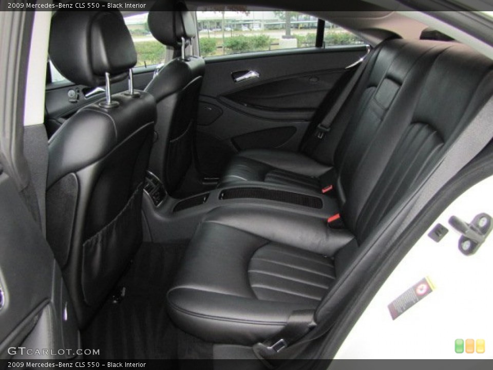 Black Interior Rear Seat for the 2009 Mercedes-Benz CLS 550 #75942405