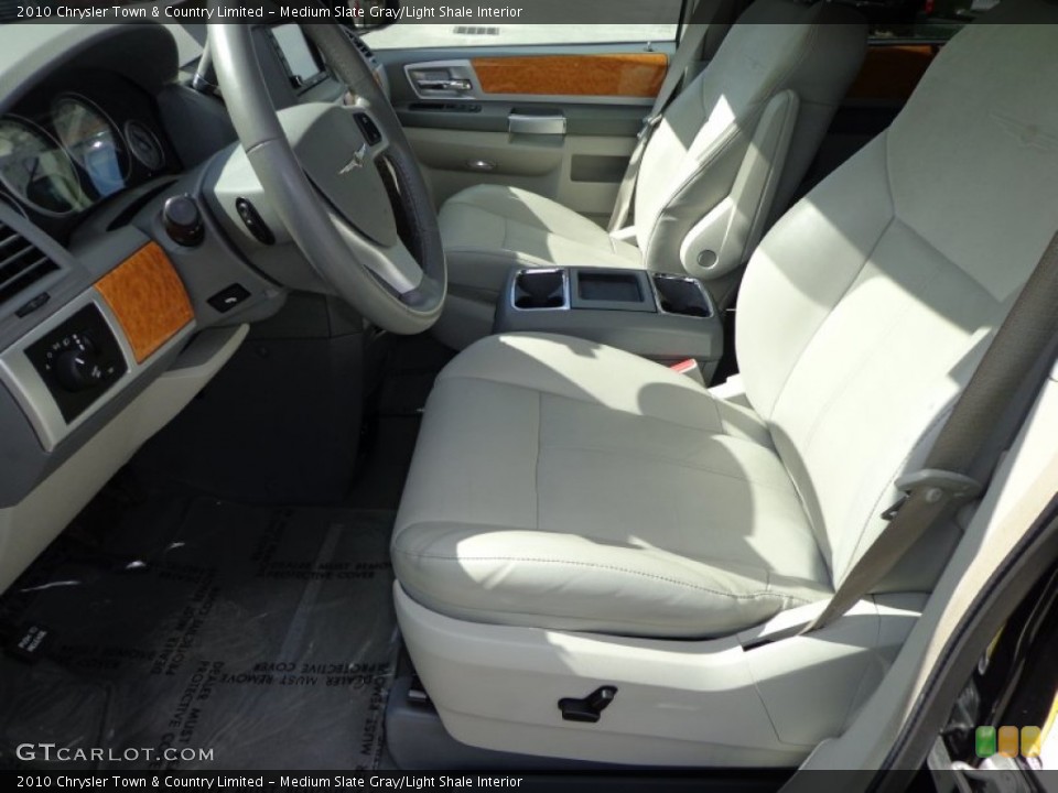 Medium Slate Gray/Light Shale Interior Front Seat for the 2010 Chrysler Town & Country Limited #75943642