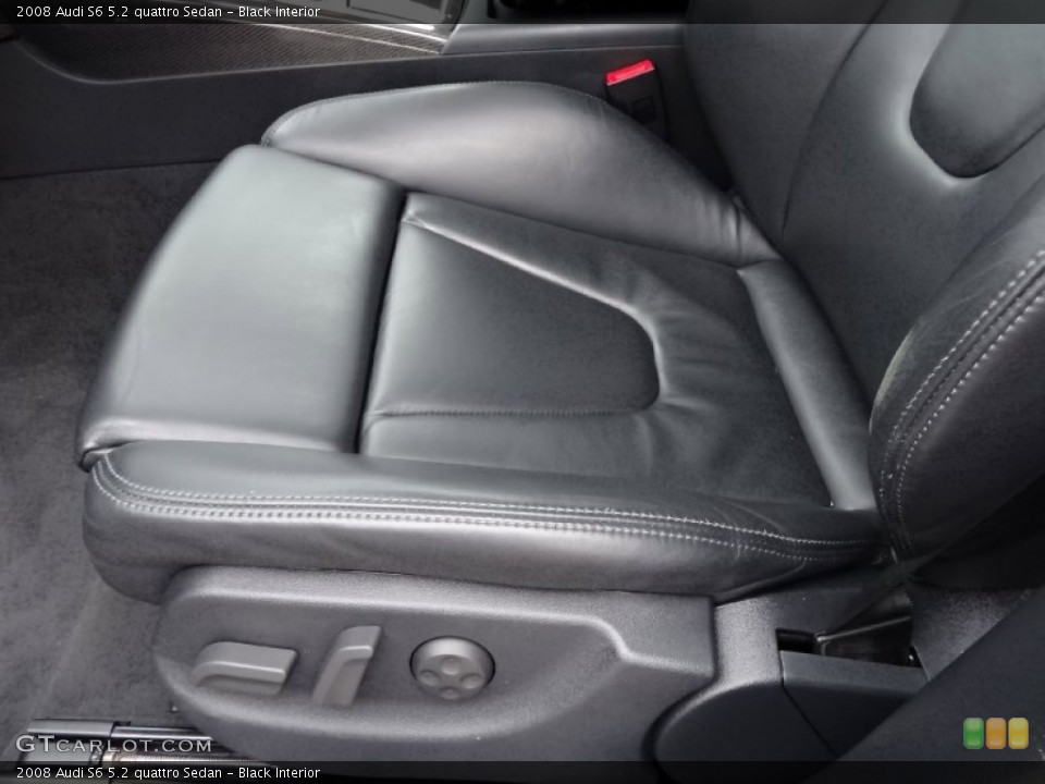 Black Interior Front Seat for the 2008 Audi S6 5.2 quattro Sedan #75944761