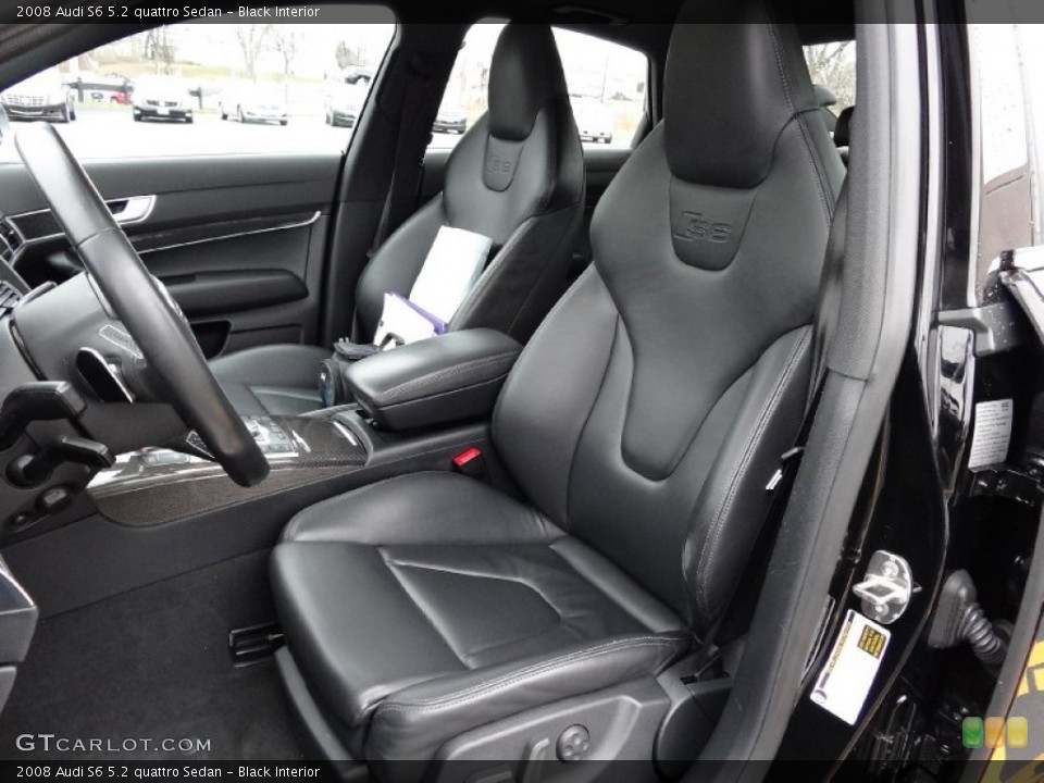 Black Interior Front Seat for the 2008 Audi S6 5.2 quattro Sedan #75944777