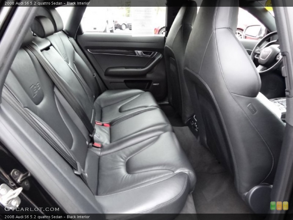 Black Interior Rear Seat for the 2008 Audi S6 5.2 quattro Sedan #75944854
