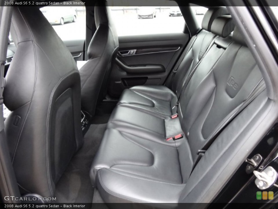 Black Interior Rear Seat for the 2008 Audi S6 5.2 quattro Sedan #75944890