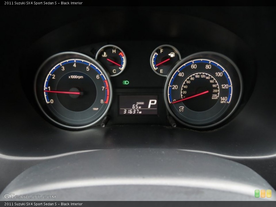 Black Interior Gauges for the 2011 Suzuki SX4 Sport Sedan S #75944911