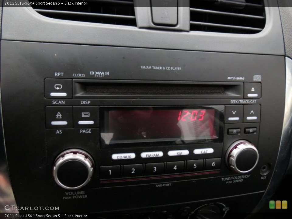 Black Interior Controls for the 2011 Suzuki SX4 Sport Sedan S #75944959