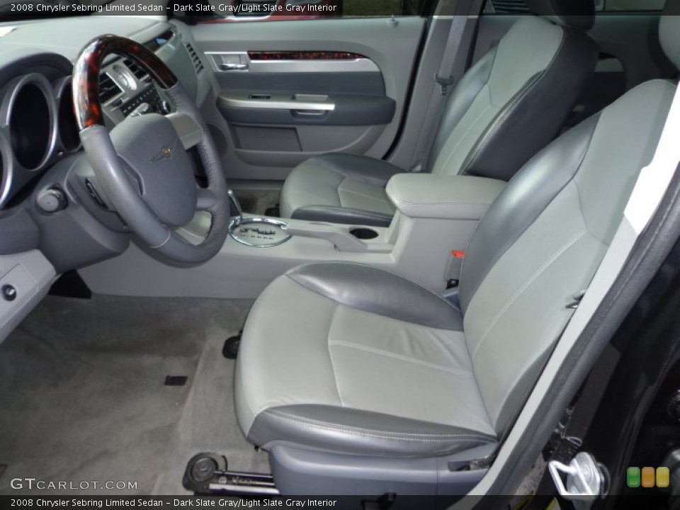 Dark Slate Gray/Light Slate Gray Interior Front Seat for the 2008 Chrysler Sebring Limited Sedan #75946054