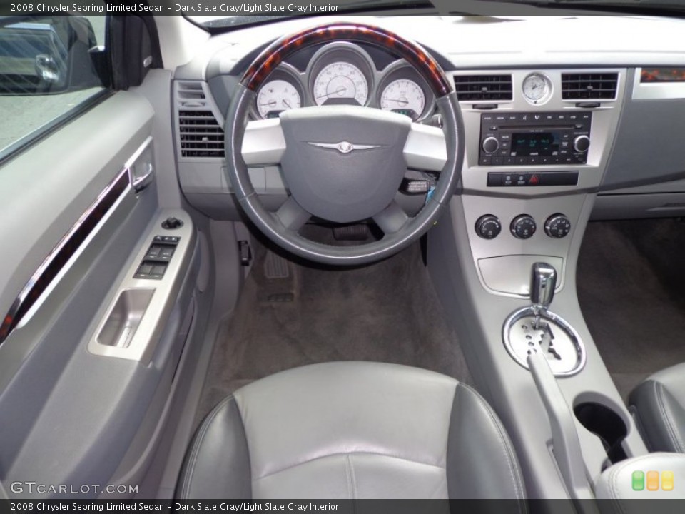 Dark Slate Gray/Light Slate Gray Interior Dashboard for the 2008 Chrysler Sebring Limited Sedan #75946101