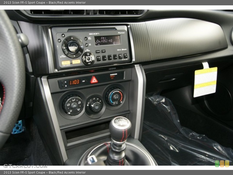 Black/Red Accents Interior Controls for the 2013 Scion FR-S Sport Coupe #75946358