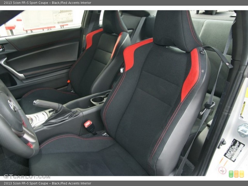 Black/Red Accents Interior Front Seat for the 2013 Scion FR-S Sport Coupe #75946387