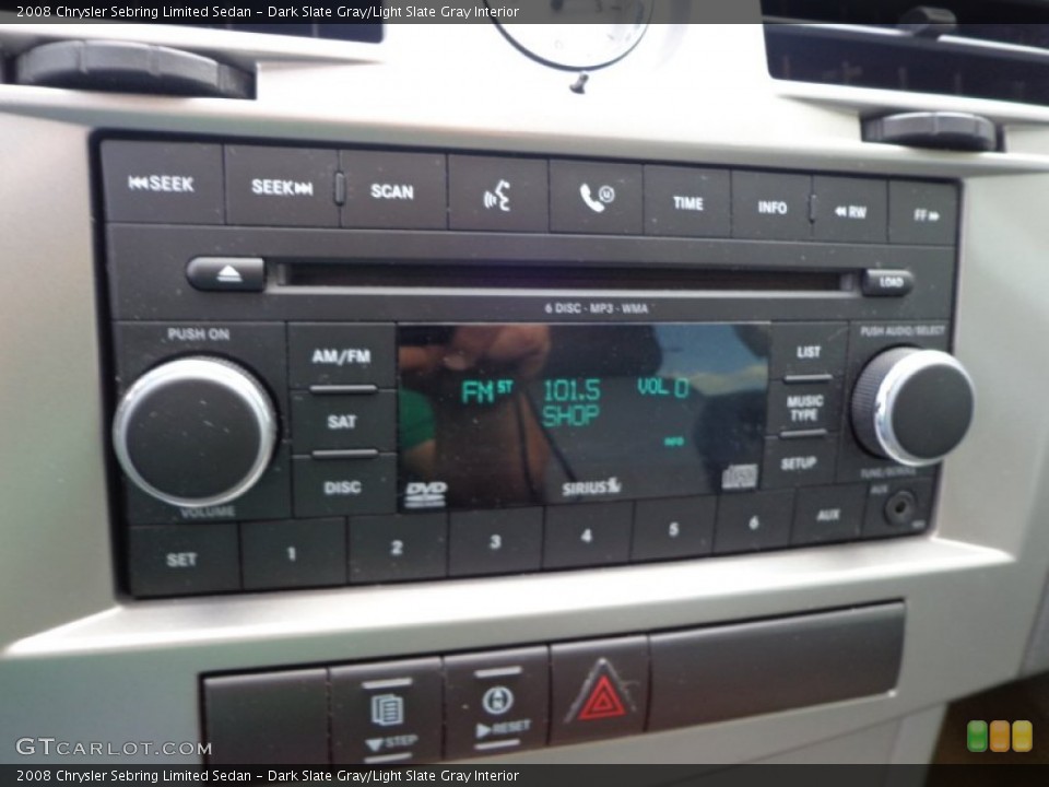 Dark Slate Gray/Light Slate Gray Interior Audio System for the 2008 Chrysler Sebring Limited Sedan #75946408