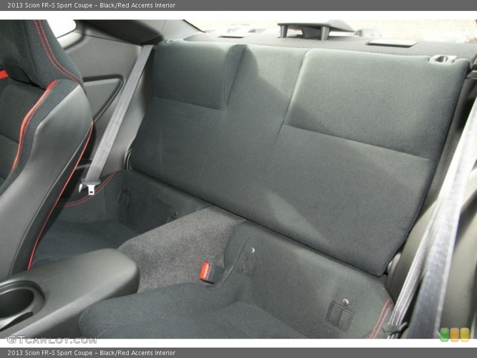 Black/Red Accents Interior Rear Seat for the 2013 Scion FR-S Sport Coupe #75946413