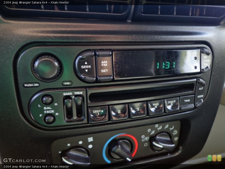 Khaki Interior Controls for the 2004 Jeep Wrangler Sahara 4x4 #75947930