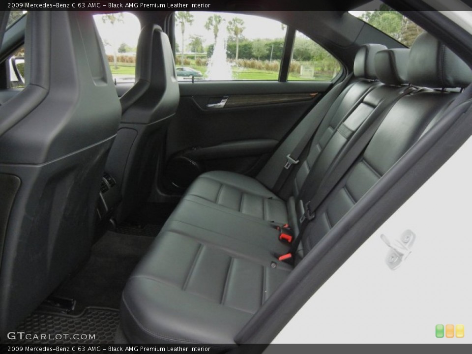 Black AMG Premium Leather Interior Rear Seat for the 2009 Mercedes-Benz C 63 AMG #75948070