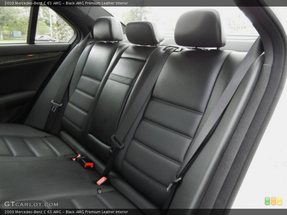Black AMG Premium Leather Interior Rear Seat for the 2009 Mercedes-Benz C 63 AMG #75948090