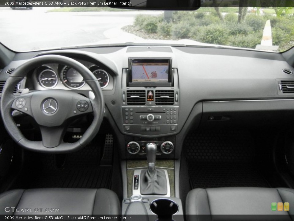 Black AMG Premium Leather Interior Dashboard for the 2009 Mercedes-Benz C 63 AMG #75948178