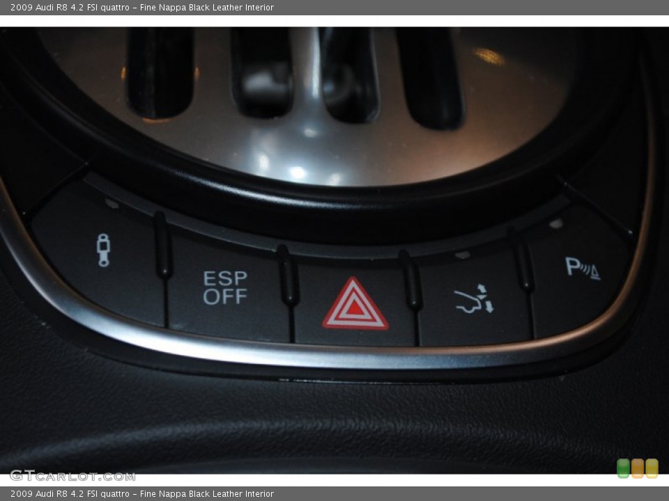 Fine Nappa Black Leather Interior Controls for the 2009 Audi R8 4.2 FSI quattro #75950860