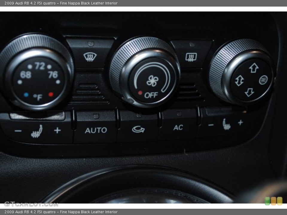 Fine Nappa Black Leather Interior Controls for the 2009 Audi R8 4.2 FSI quattro #75950902