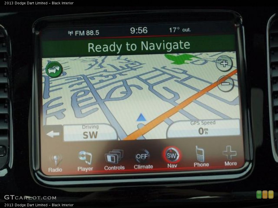 Black Interior Navigation for the 2013 Dodge Dart Limited #75950983