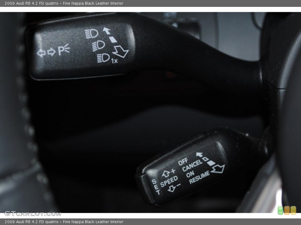 Fine Nappa Black Leather Interior Controls for the 2009 Audi R8 4.2 FSI quattro #75951145