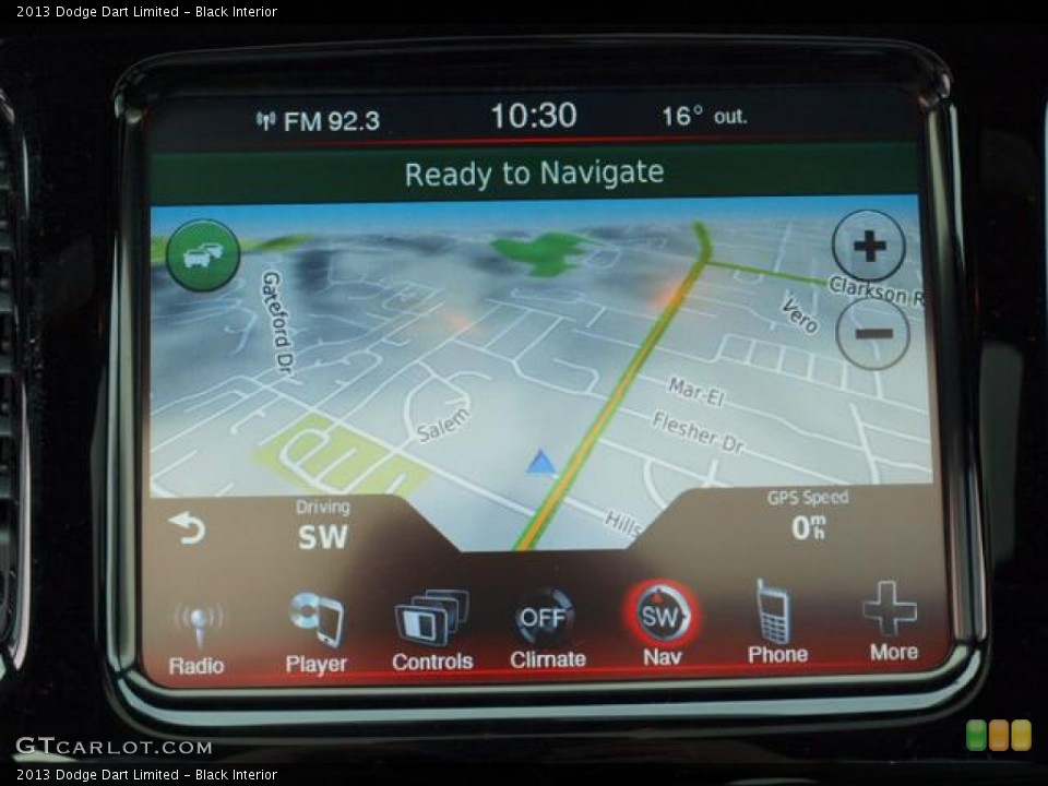 Black Interior Navigation for the 2013 Dodge Dart Limited #75951201