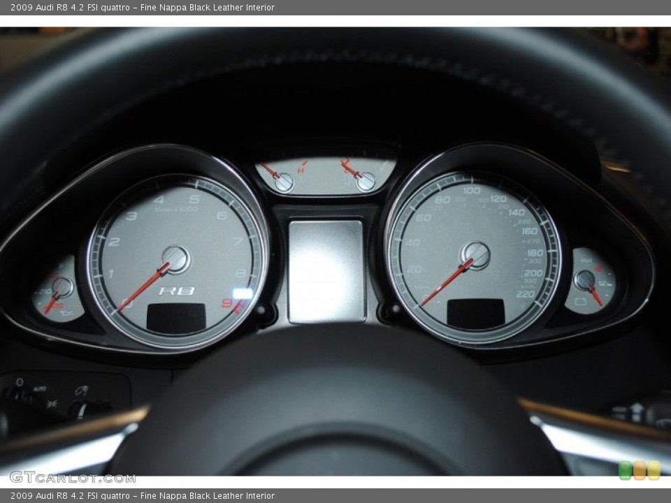 Fine Nappa Black Leather Interior Gauges for the 2009 Audi R8 4.2 FSI quattro #75951346