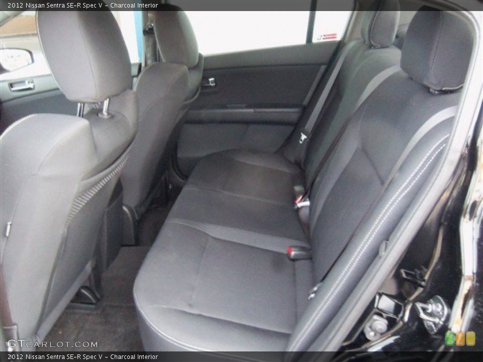 Charcoal Interior Rear Seat for the 2012 Nissan Sentra SE-R Spec V #75952240