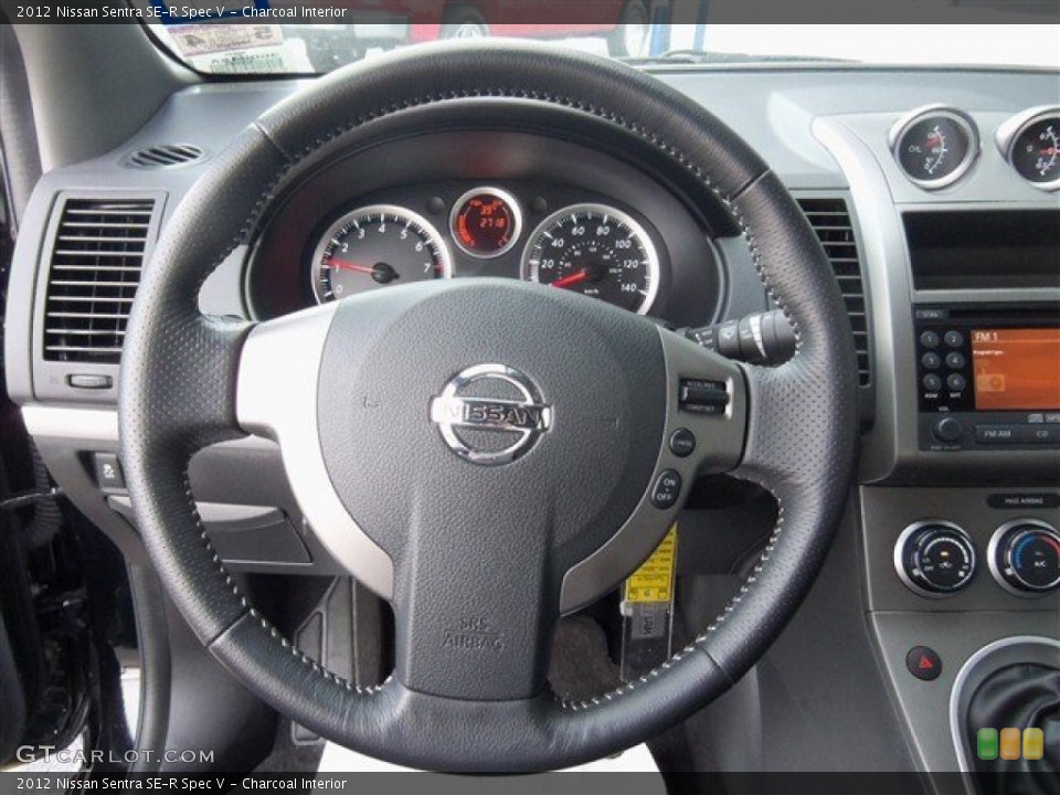 Charcoal Interior Steering Wheel for the 2012 Nissan Sentra SE-R Spec V #75952257