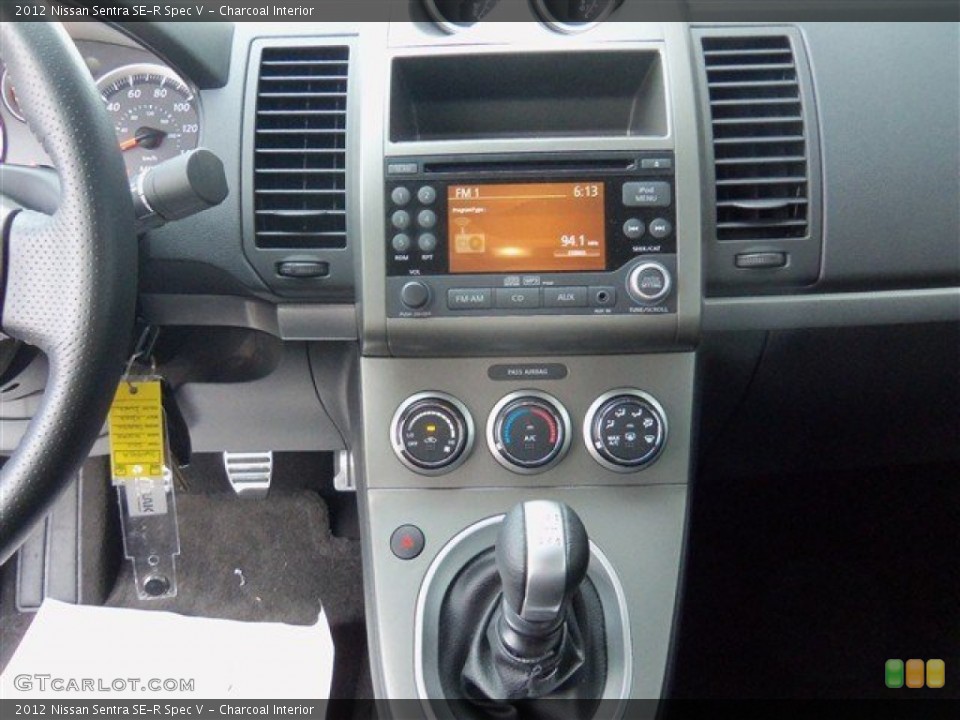 Charcoal Interior Controls for the 2012 Nissan Sentra SE-R Spec V #75952276