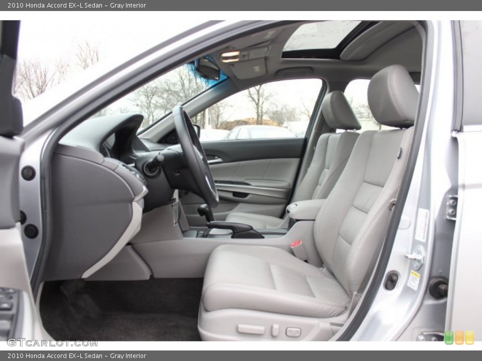 Gray Interior Front Seat for the 2010 Honda Accord EX-L Sedan #75952756