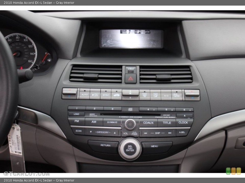 Gray Interior Controls for the 2010 Honda Accord EX-L Sedan #75952789