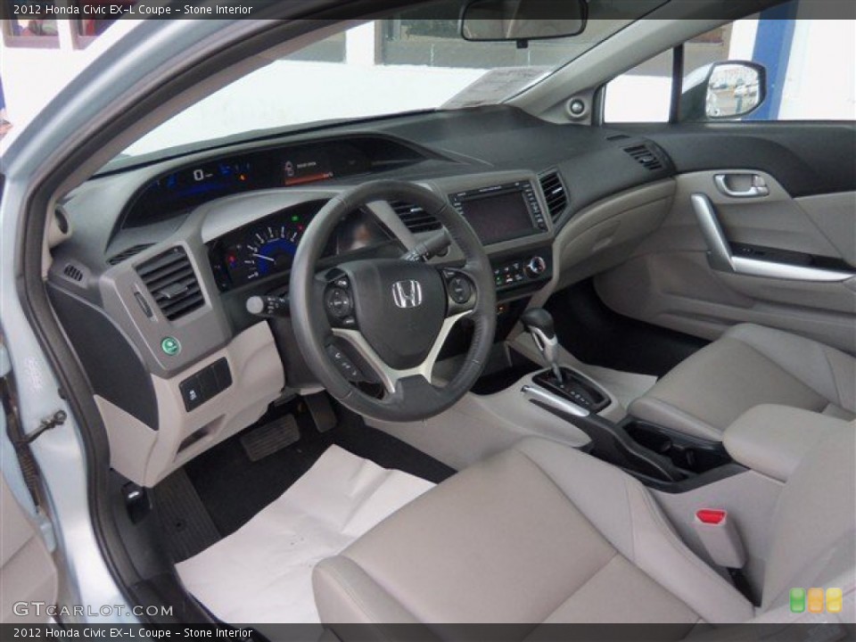 Stone Interior Photo for the 2012 Honda Civic EX-L Coupe #75952805