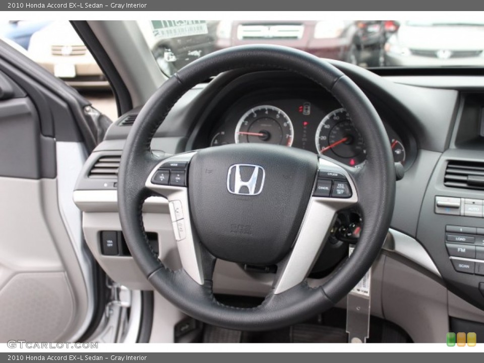 Gray Interior Steering Wheel for the 2010 Honda Accord EX-L Sedan #75952819
