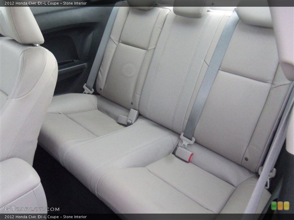 Stone Interior Rear Seat for the 2012 Honda Civic EX-L Coupe #75952840