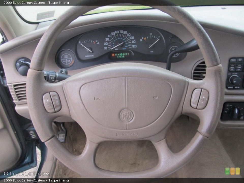 Taupe Interior Steering Wheel for the 2000 Buick Century Custom #75953050