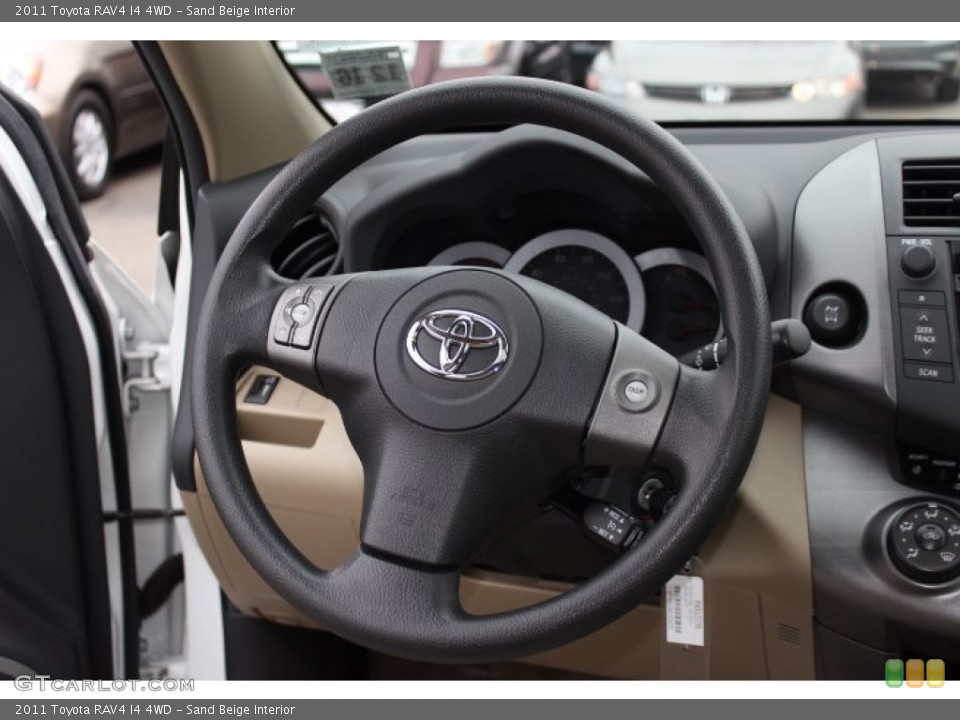 Sand Beige Interior Steering Wheel for the 2011 Toyota RAV4 I4 4WD #75954669