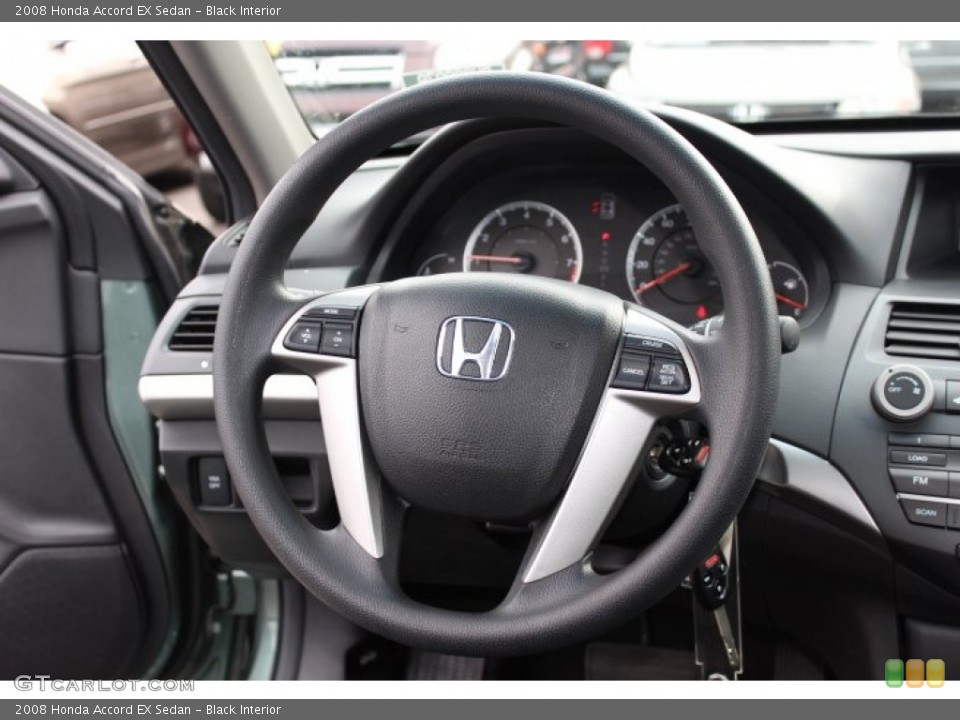 Black Interior Steering Wheel for the 2008 Honda Accord EX Sedan #75955999