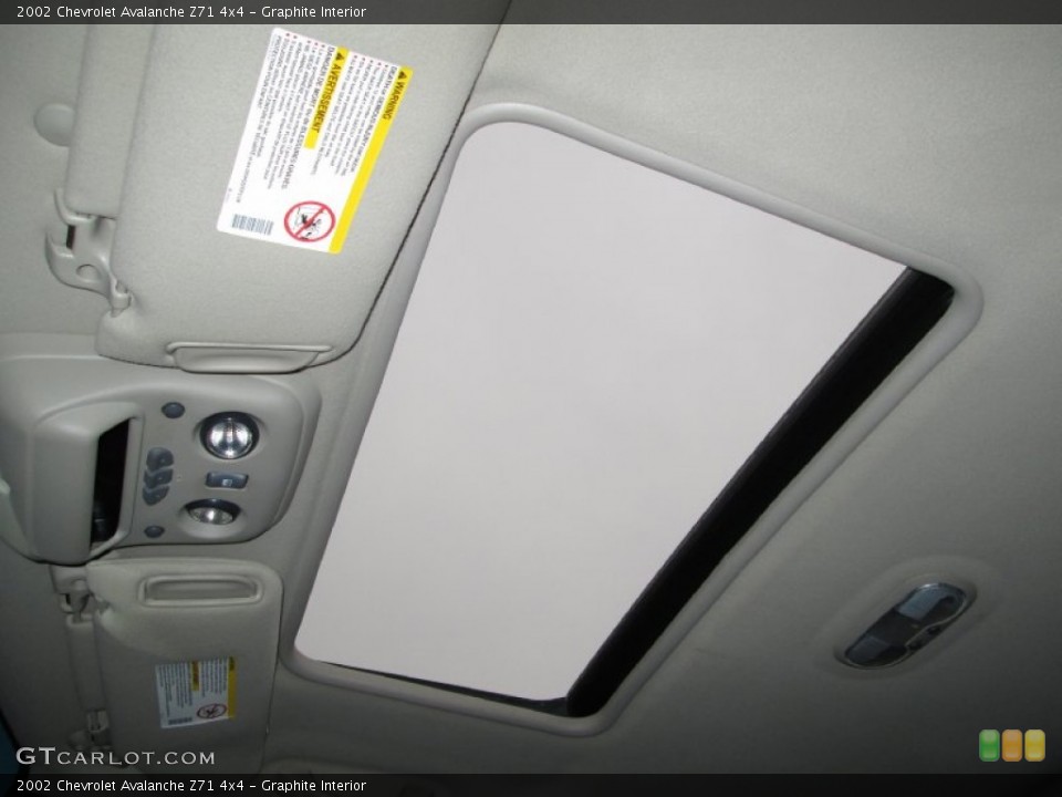 Graphite Interior Sunroof for the 2002 Chevrolet Avalanche Z71 4x4 #75958627